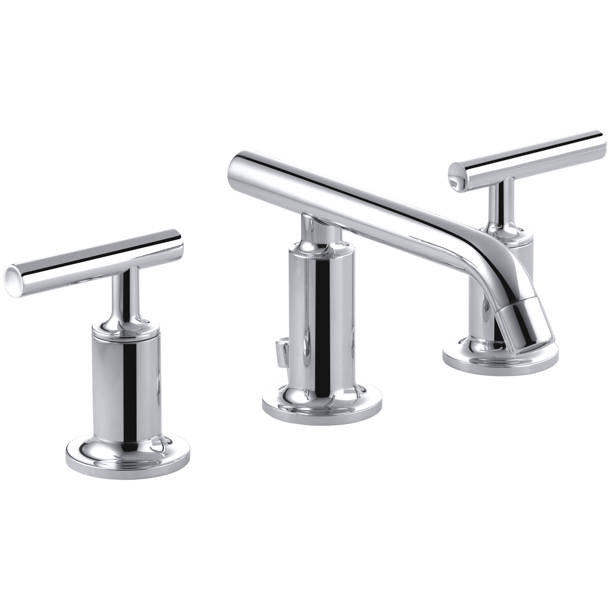 Purist Widespread WallMount Bathroom Sink Faucet Trim with 63/4In
